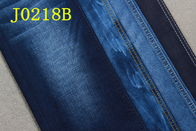 9OZ Denim Fabric With Tencel Cotton Polyester Spandex Blue Backside Desizing 3/1 Right Hand Twill