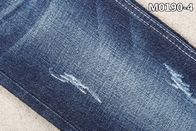 GOTS Dark Blue Cotton Spandex Denim Fabric With Cross Hatch Slub 150 Width