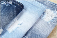 100% Organic Cotton Denim Fabric No Spandex Dark Blue  3/1 Left Hand Weave