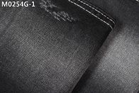 10.3 Ounce Black Slub Polyester Spandex Denim Fabric Slight Stretch Lady'S Wear