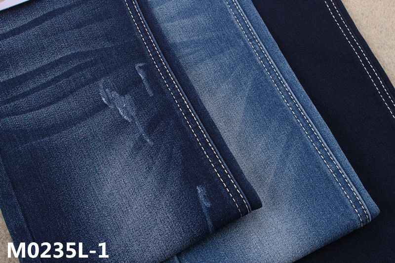 339gsm Women Jeans 65 Cotton 33 Polyester 2 Spandex Stain Denim Fabric Rolls