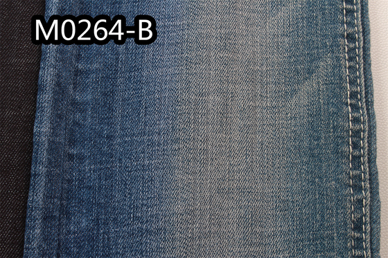 Custom 9.7Oz Cross Hatch Cotton Denim Fabric Stretchy Super Dark Blue