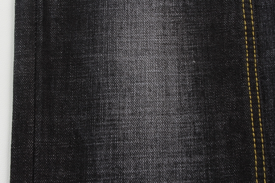 Sanforizing 63'' Full Width 12Oz Cotton Spandex Denim Fabric With Warp Slub