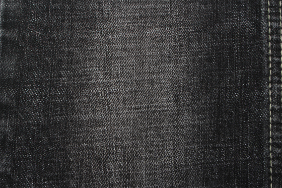 Sanforizing 63'' Full Width 12Oz Cotton Spandex Denim Fabric With Warp Slub