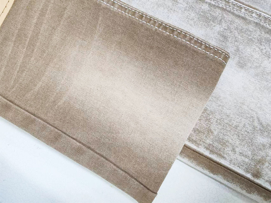 Colorful Light Weight Stretch Denim Fabric In Khaki