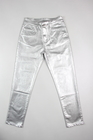 Coating Pu Denim Fabric For Women Jeans Jacket Silver Color Gold Blue Pink Color Custom Made In China