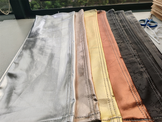 Coating Pu Denim Fabric For Women Jeans Jacket Silver Color Gold Blue Pink Color Custom Made In China