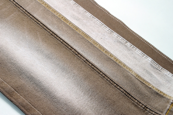 High Quality Factory Price Khaki Colored Stretch Denim Fabric For Jeans