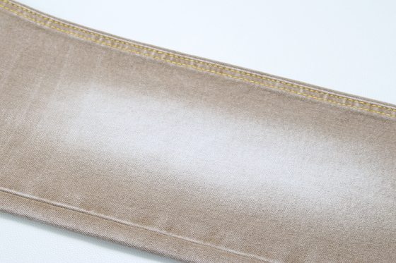 Colorful Light Weight Stretch Denim Fabric In Khaki