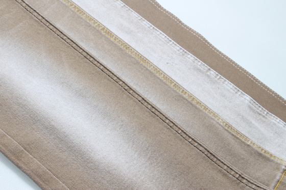 Colorful Light Weight Stretch Denim Fabric In Khaki