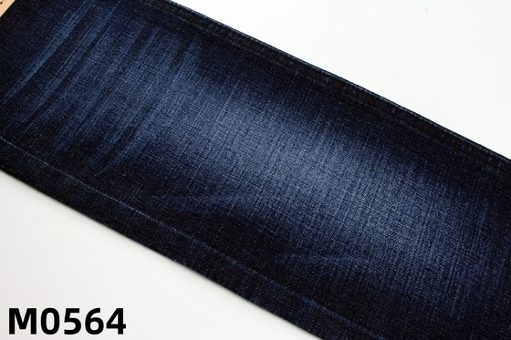 Cross Slub Style Stretch Denim Fabric With Dark Blue Woven Denim 62/63 Roll Packed