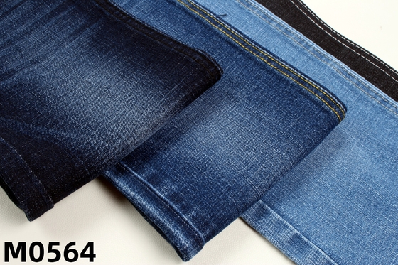 Cross Slub Style Stretch Denim Fabric With Dark Blue Woven Denim 62/63 Roll Packed