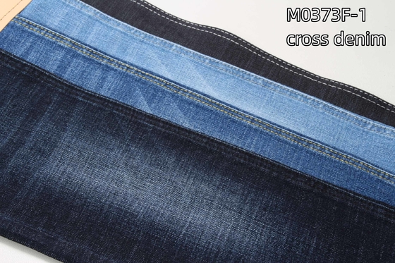 11.5 oz crosshatch slub denim fabric cotton polyester stretch jeans fabric FOR MAN