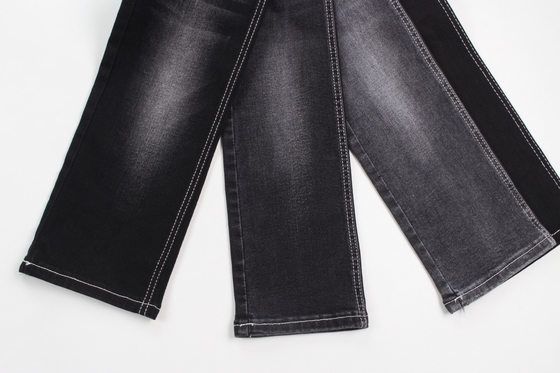 Hot Sell   10 Oz  Warp Slub  High Stretch  Black Backside Woven  Denim Fabric  For Jeans