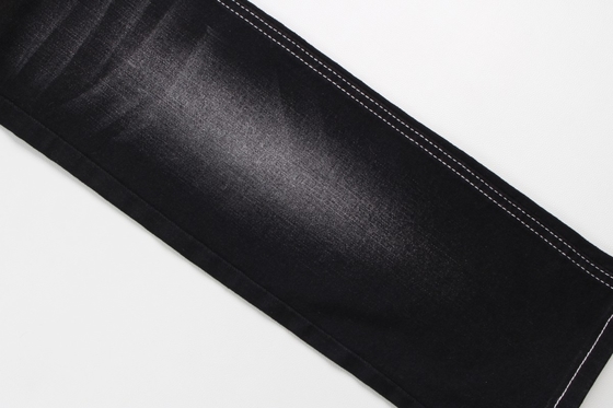 Hot Sell   10 Oz  Warp Slub  High Stretch  Black Backside Woven  Denim Fabric  For Jeans