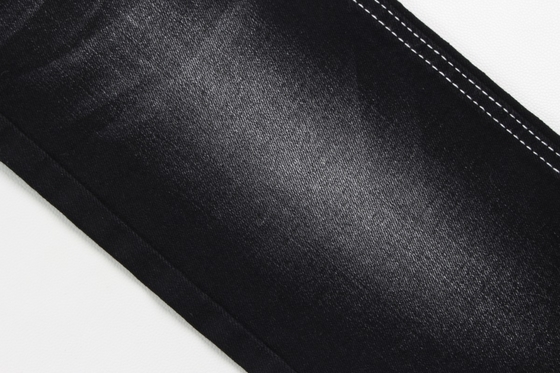 Hot Sell   10 Oz  Warp Slub  High Stretch  Black Backside Woven  Denim Fabric  For Jeans