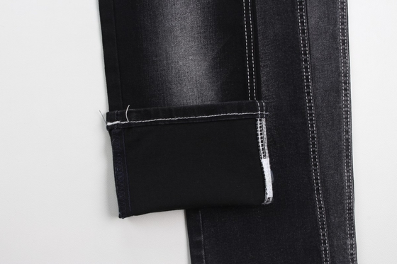 Hot Sell   10 Oz  Warp Slub  High Stretch  Black Backside Woven  Denim Fabric  For Jeans