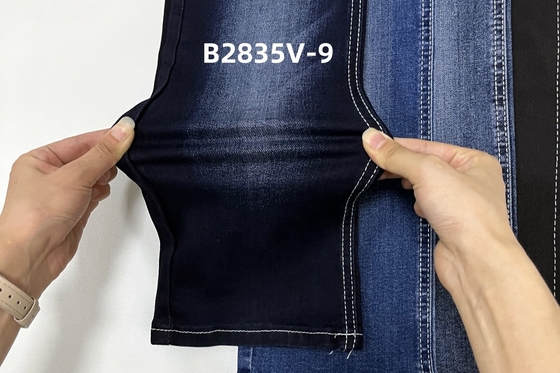 Available Stretchable Mid-weight Dark Blue Color Denim Fabric Ready Goods For Jeans Making