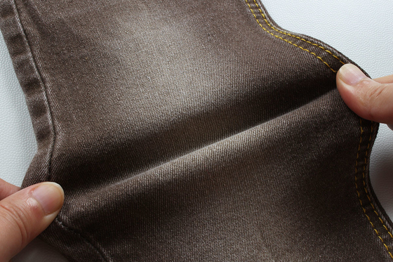 Super Brown Stretch Denim Fabric For Women Man Jeans Low Stretch Competitive Price From China Foshan City