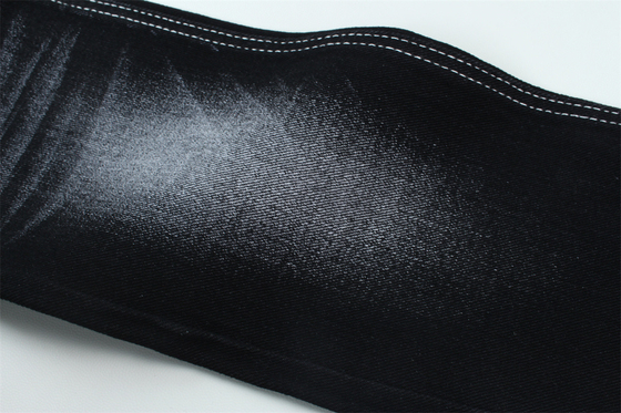 13.5 Oz Low Stretch Heavy Denim Fabric For Man Work Wear Jeans Black Backside