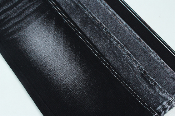 13.5 Oz Low Stretch Heavy Denim Fabric For Man Work Wear Jeans Black Backside