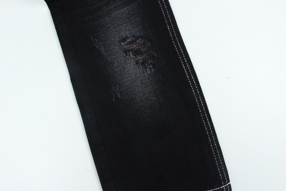 10.5 Oz 100% Cotton  Black And Black Backside Rigid Denim Jeans Fabric