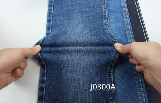 Wholesale  12.5 Oz  Dark Blue Stretch Woven  Denim Fabric  For Jeans