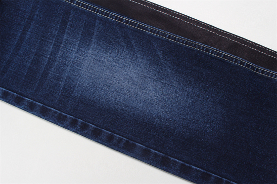 11-11.5 Oz Warp slub jeans fabric for man jeans Mercerized Fleece black backside high stretch for man india market style