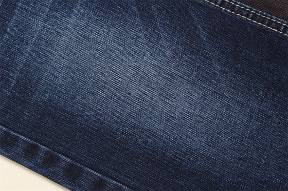 11-11.5 Oz Warp slub jeans fabric for man jeans Mercerized Fleece black backside high stretch for man india market style