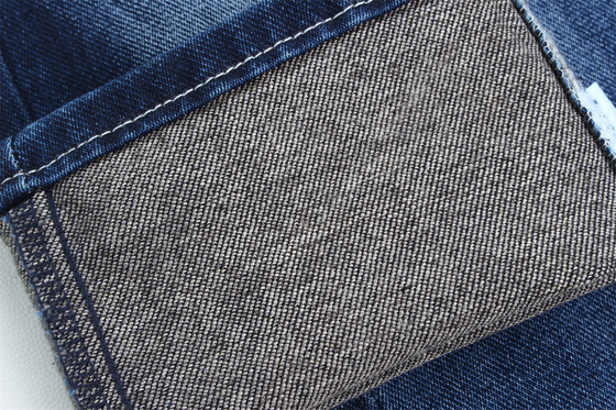 11 Oz AB Yarn Fake Knitting  Blue Denim Fabric For Man Jeans Stretch India Market Style China Factory