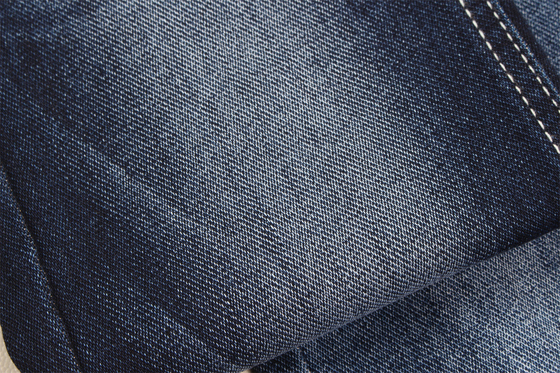 11 Oz AB Yarn Fake Knitting  Blue Denim Fabric For Man Jeans Stretch India Market Style China Factory