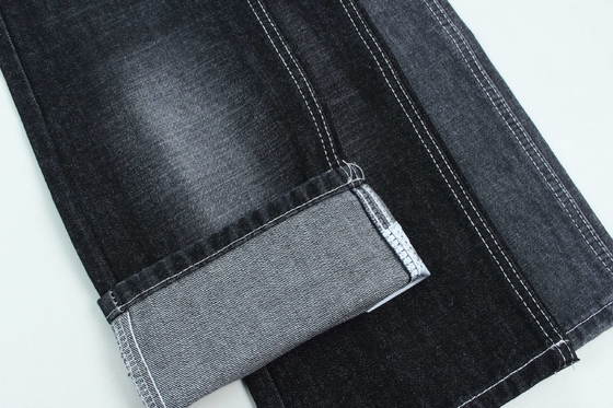 100% Cotton Crosshatch Slub Denim Fabric Rigid For Fashion Style 13oz Black Color Hot Sell To India Market