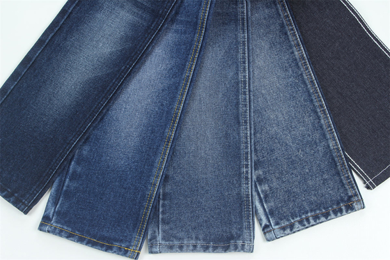 Blue Color Denim Fabric Rigid 100% Cotton Recycle Yarn For Worker Jean Cloth