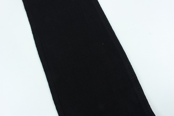 11.2 Oz  Black And Black Backside Crosshatch Slub Denim Fabric