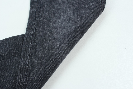 11.2 Oz  Black And Black Backside Crosshatch Slub Denim Fabric