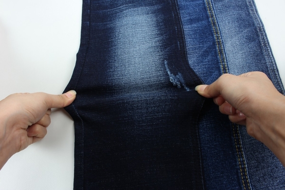 Wholesale  13.3 Oz Dark Blue TR  Weft Slub Denim Pants Fabric