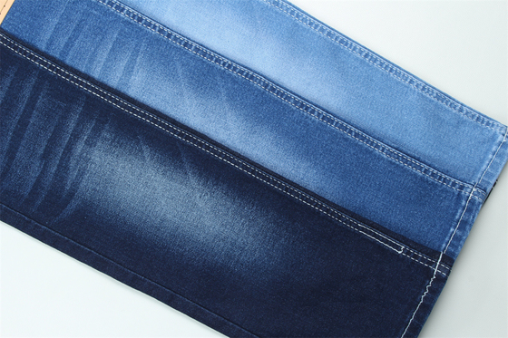 10.5 Oz  Super Stretch Denim Fabric  For Summer Women Jeans Cotton Polyester Rayon Spandex With Warp Slub High Stretch