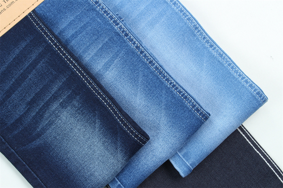 10.5 Oz  Super Stretch Denim Fabric  For Summer Women Jeans Cotton Polyester Rayon Spandex With Warp Slub High Stretch
