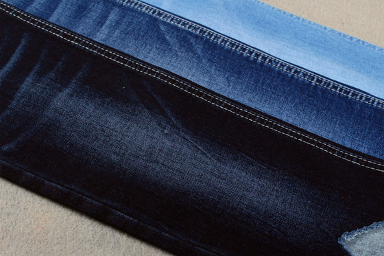 Indigo Blue High Stretch Slub Denim Fabric For Jeans