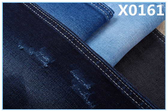 Indigo Blue High Stretch Slub Denim Fabric For Jeans