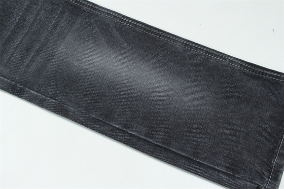11.5oz  Denim Fabric Rigid 56%C 44%P Black And Black Backside For Brand Style Jeans Boy Friend Style Soft Handfeel