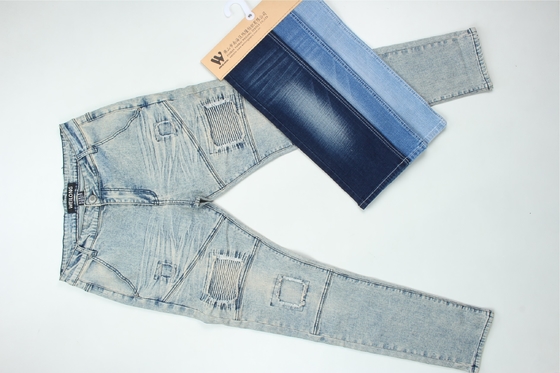 190Cm Wide Ring Slub Stretch Denim Fabric For Men Jeans