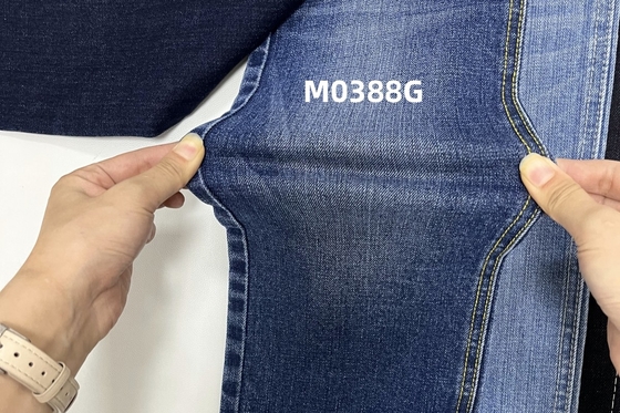 11.5 Oz Dark Blue And Crosshatch Slub Woven Denim Jeans Fabric Normal Finishing