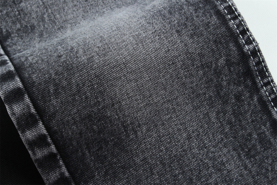 190cm 13oz Black Black Cotton Polyester Rigid Denim Fabric For Jeans