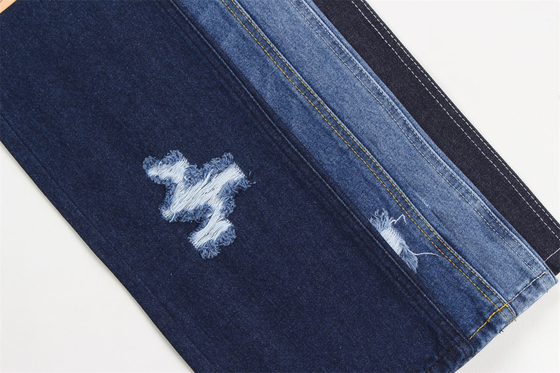 190cm Indigo Blue Cotton Polyester Rigid Denim Fabric For Jeans