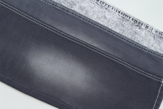 Dark Grey Color Stretch Slub Denim Fabric For Jeans