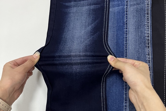 Dark Blue Black Backside Good Stretch Denim Fabric For Jeans
