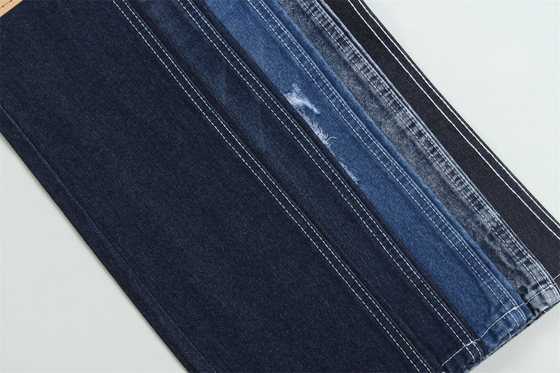 Less Than 2 Dollars 12 Onces 190cm Indigo Cotton Polyester Rigid Denim Fabric For Jeans