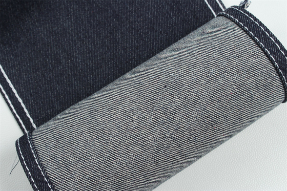 Less Than 2 Dollars 12 Onces 190cm Indigo Cotton Polyester Rigid Denim Fabric For Jeans