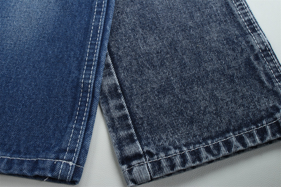 Less Than 2 Dollars 12 Onces 190cm Indigo Cotton Polyester Rigid Denim Fabric For Jeans